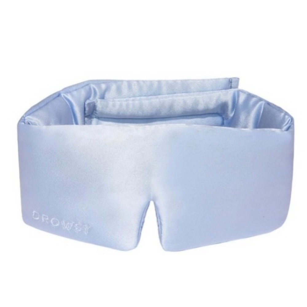 Drowsy Light Blue Silk Sleep Mask